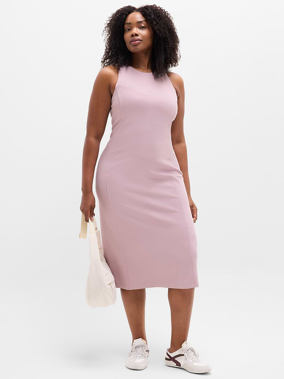 Seasoft Rib Midi Tank Dress
