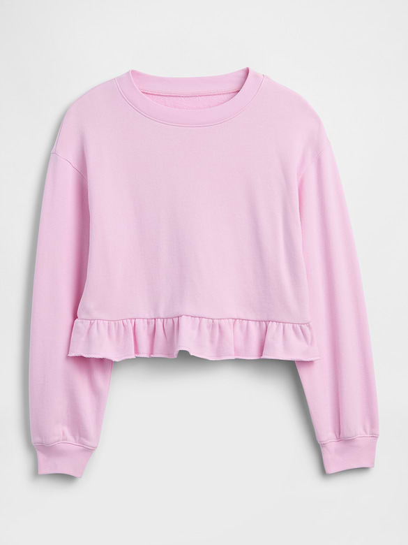 Kids Relaxed French Terry Peplum Sweatshirt