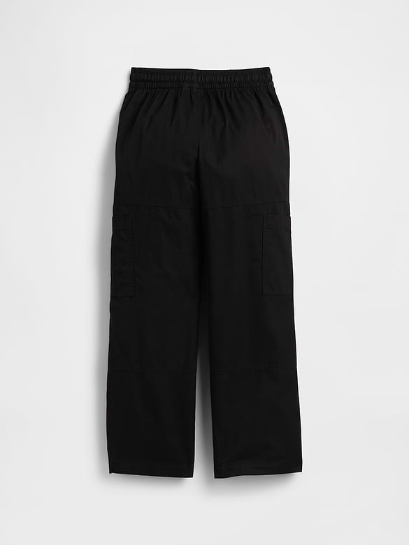 Kids Pull-On Relaxed Denim Cargo Pants