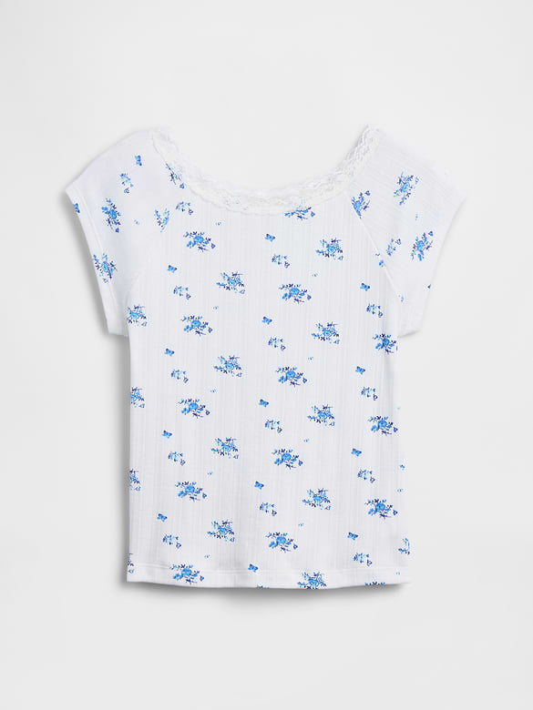 Kids Lace-Trim Baby T-Shirt