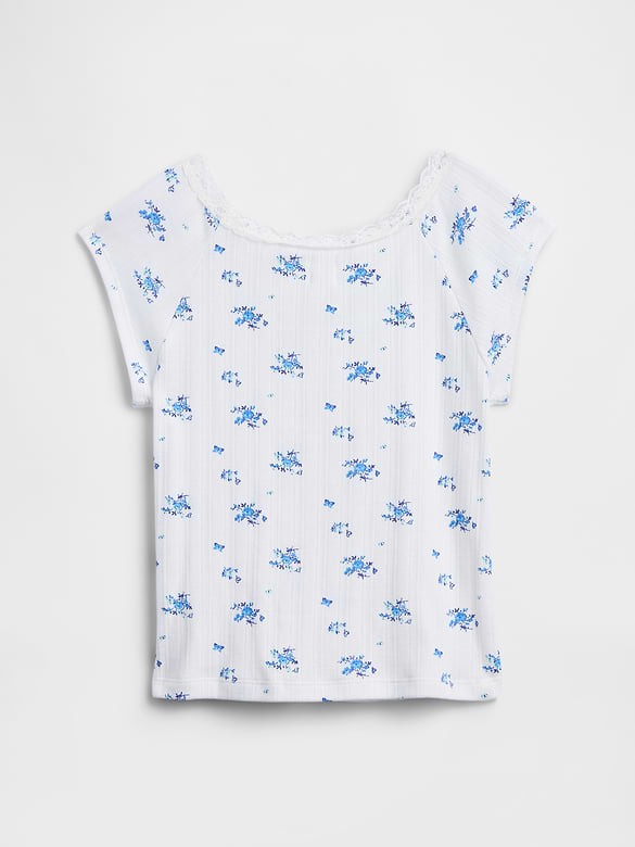 Kids Lace-Trim Baby T-Shirt