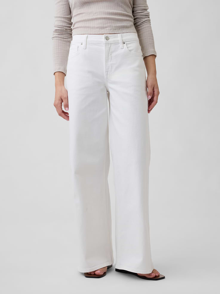 Image number 2 showing, Mid Rise Wide-Leg Jeans