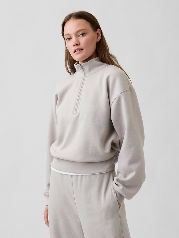 Relaxed Fleece Half-Zip Sweatshirt