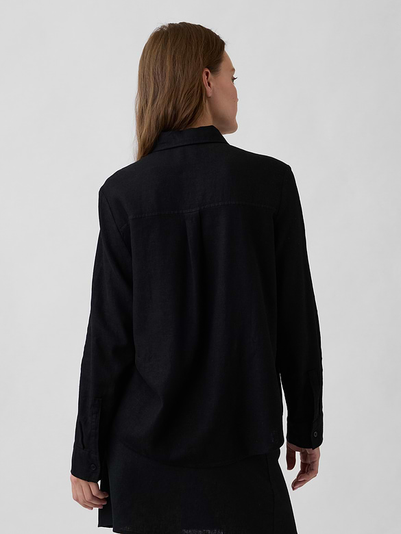 Oversized Linen-Blend Easy Shirt