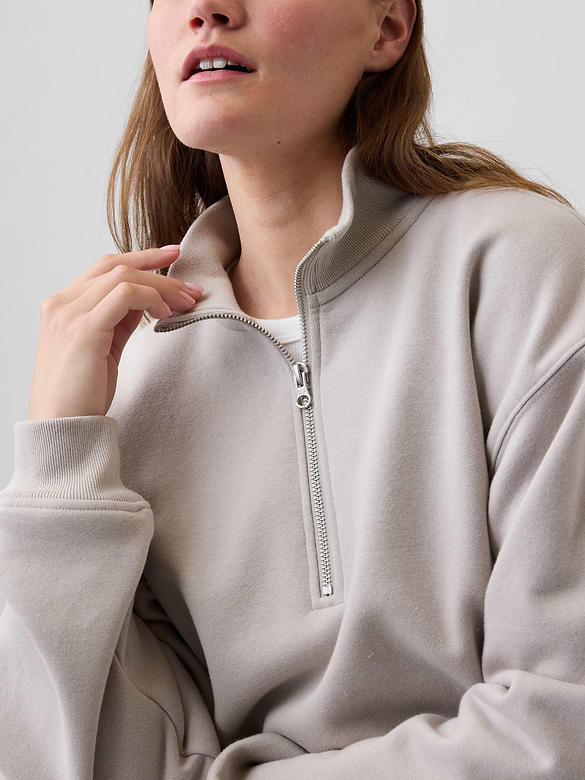 Relaxed Fleece Half-Zip Sweatshirt