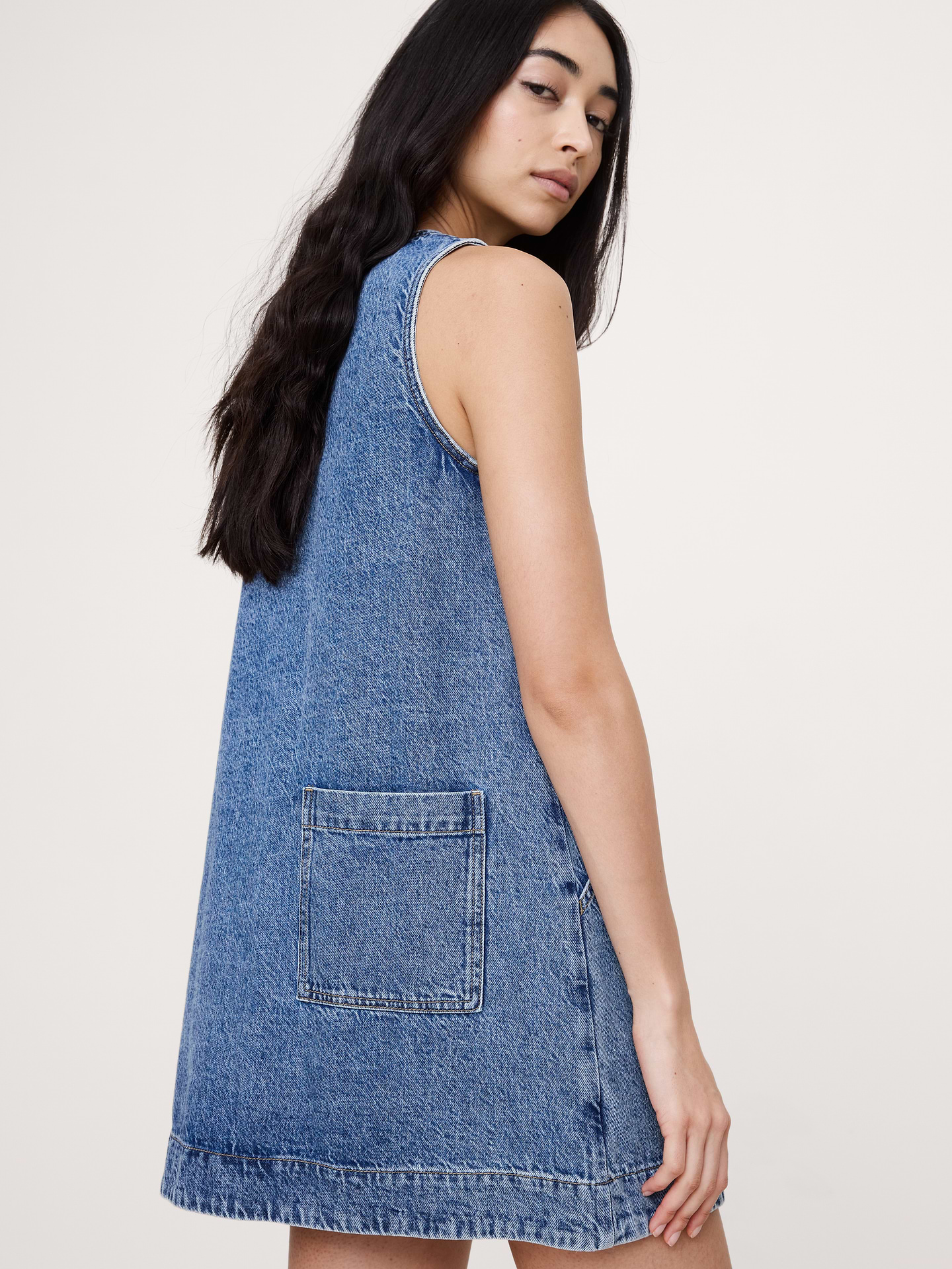 Image number 5 showing, Denim Shift Dress
