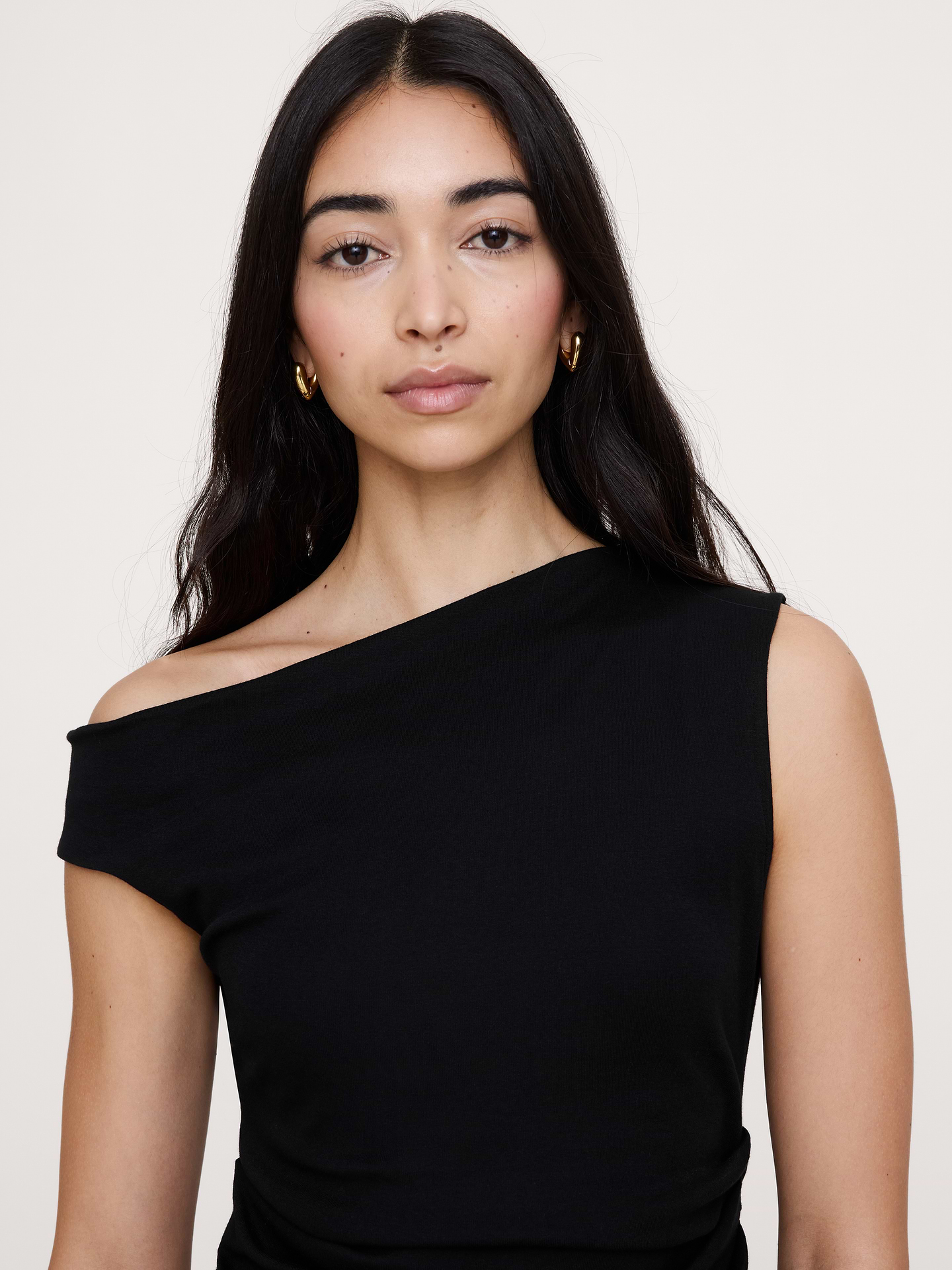 Image number 4 showing, Airy Cotton Asymmetrical Tank