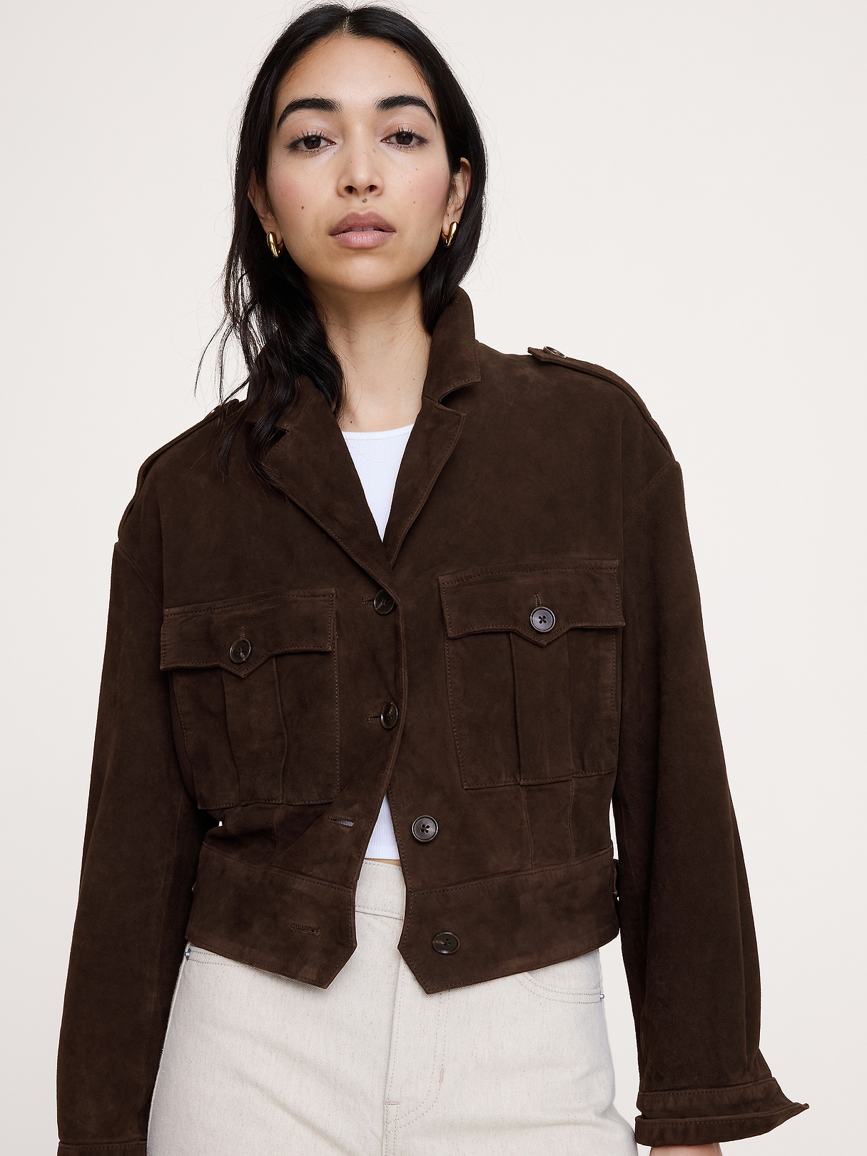 Archive Reissue Suede Double Pocket Jacket | Banana Republic