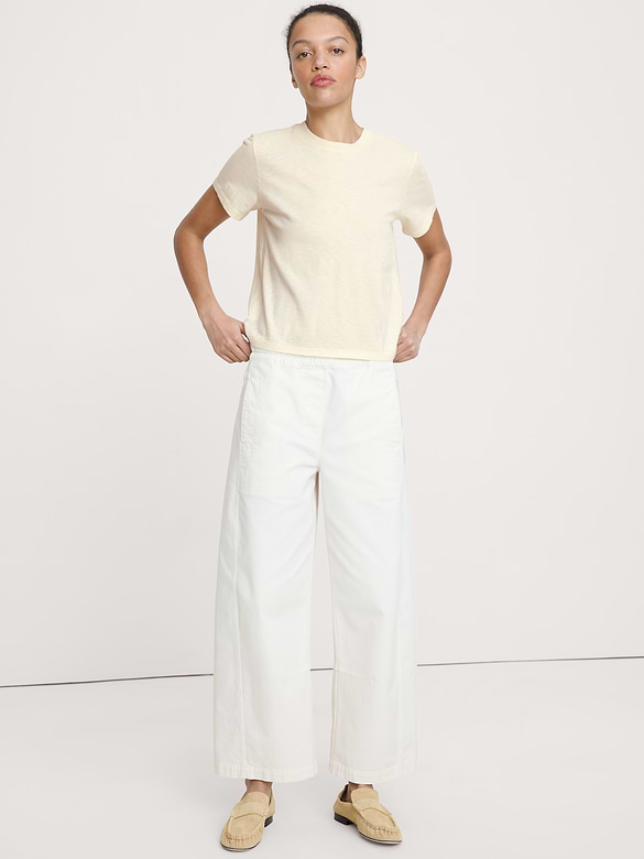 Cotton Slub Crew-Neck T-Shirt