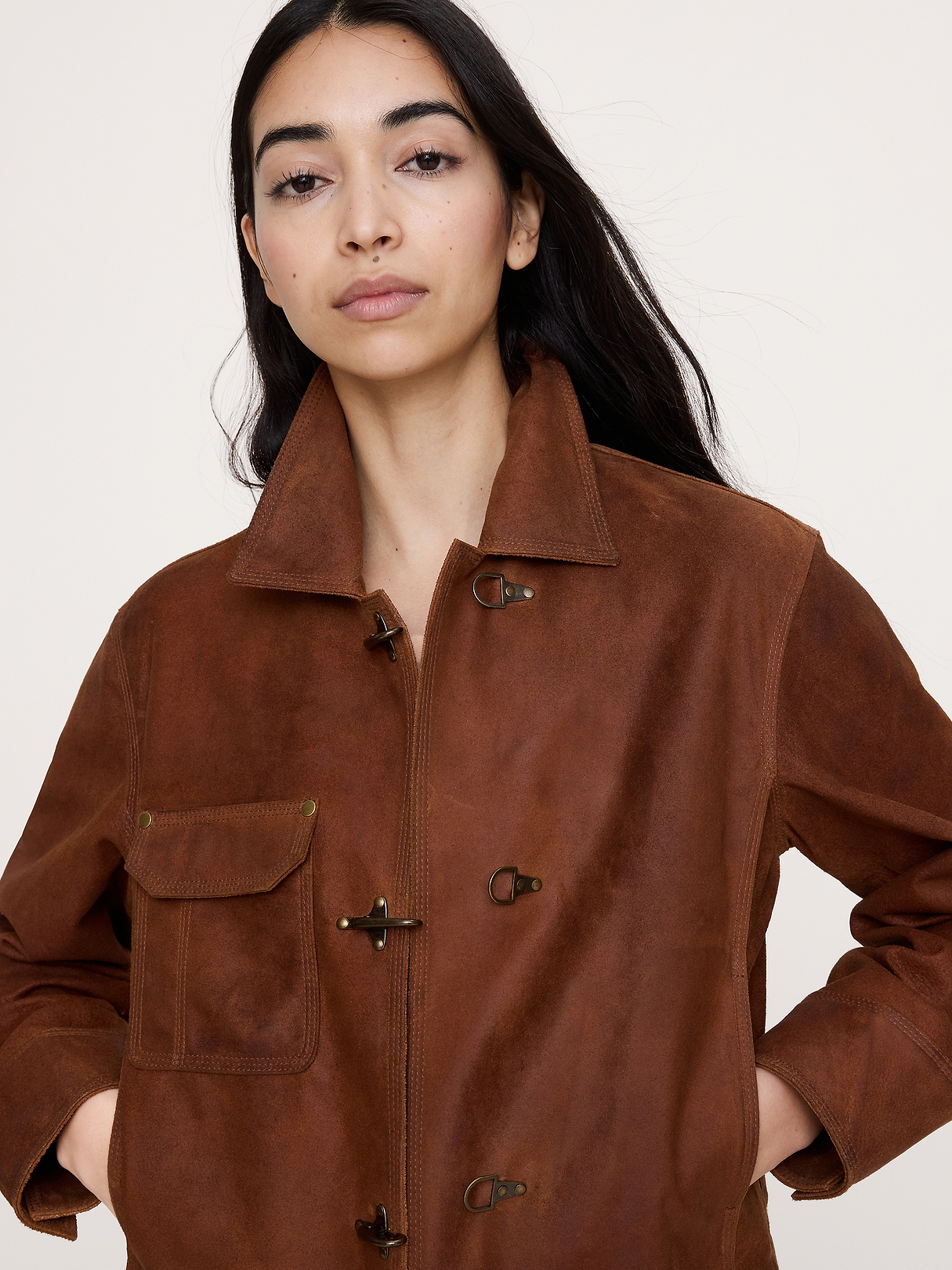 Textured Suede Jacket | Banana Republic