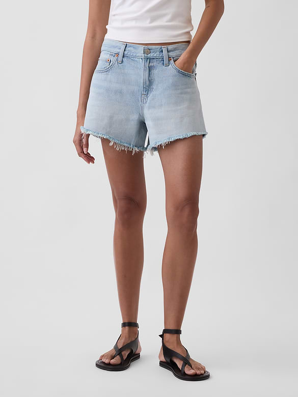 4" Mid Rise UltraSoft Relaxed Cutoff Shorts