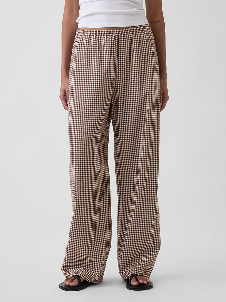 Image number 2 showing, Linen-Blend Easy Wide-Leg Pants