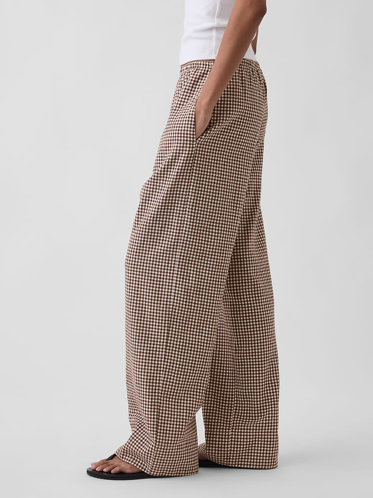 Image number 3 showing, Linen-Blend Easy Wide-Leg Pants
