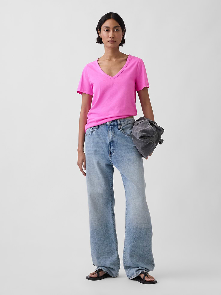 Image number 2 showing, Organic Cotton VintageSoft V-Neck T-Shirt