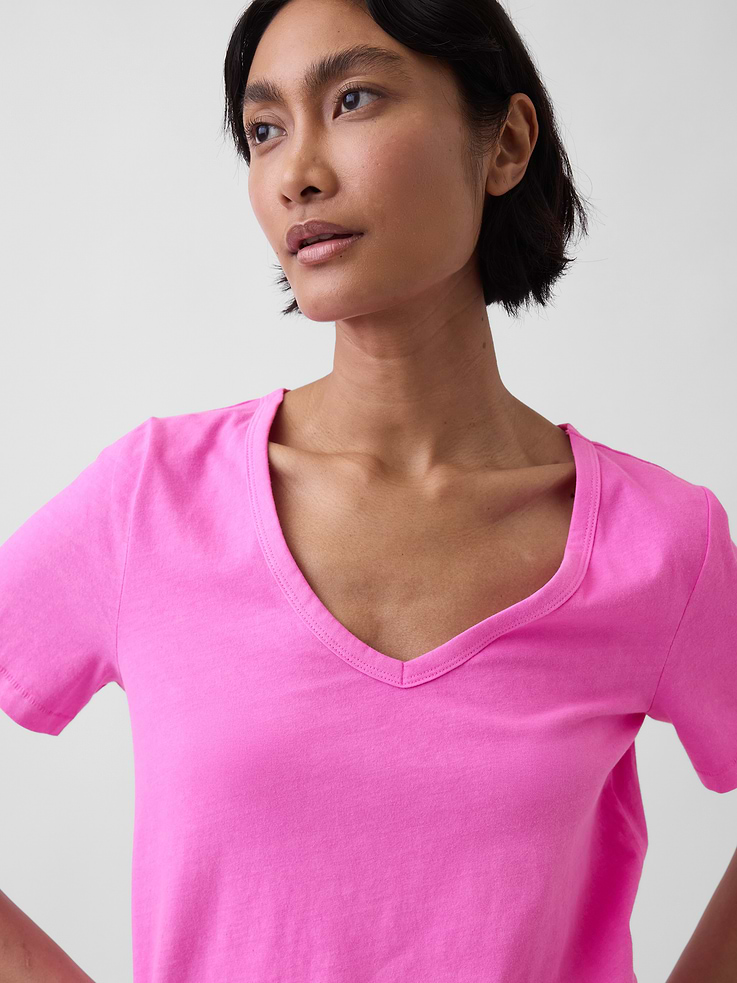 Image number 4 showing, Organic Cotton VintageSoft V-Neck T-Shirt