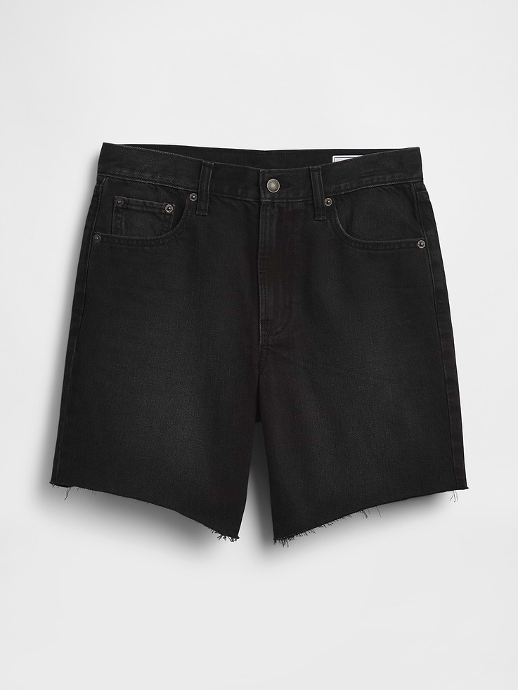 Image number 6 showing, 8" Mid Rise Loose Denim Bermuda Shorts
