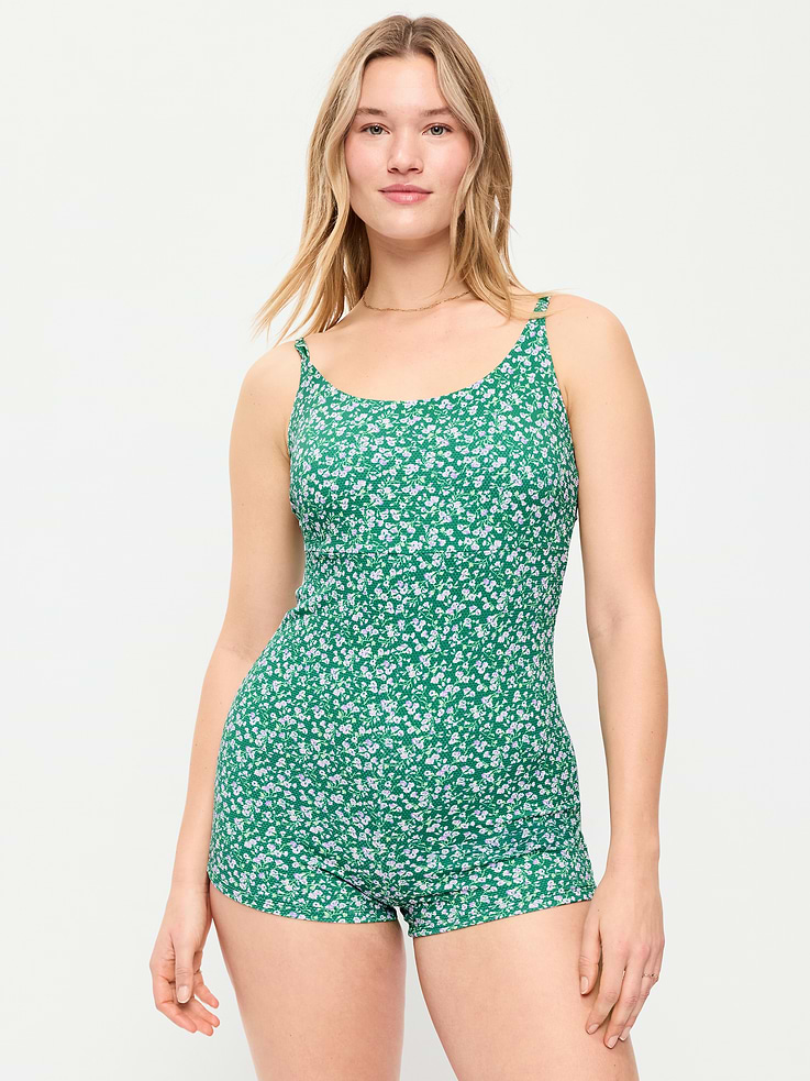 Image number 5 showing, Textured Swim Romper -- 2.5-inch inseam