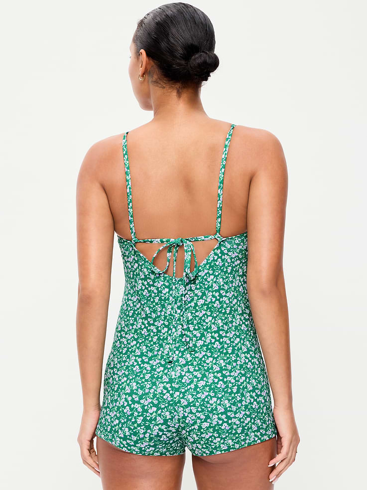Image number 2 showing, Textured Swim Romper -- 2.5-inch inseam