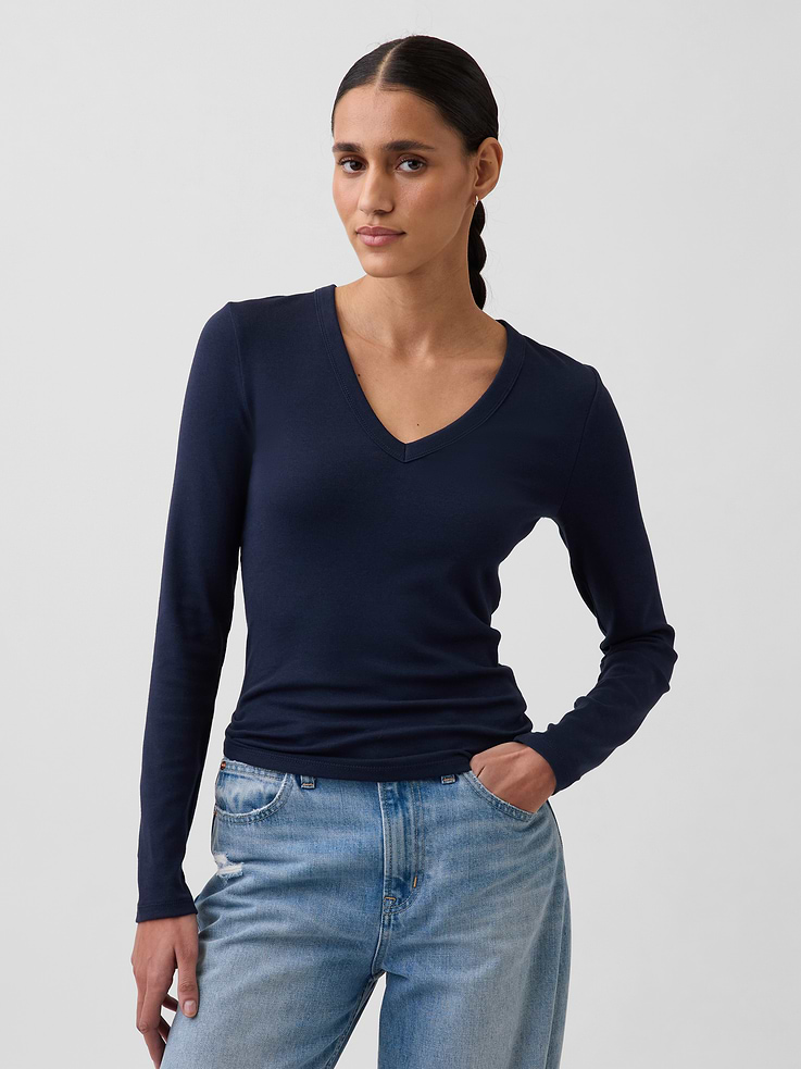 Image number 1 showing, Modern V-Neck T-Shirt