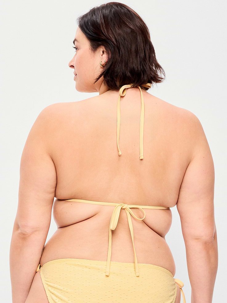 Image number 8 showing, Eyelet Triangle String Bikini Swim Top