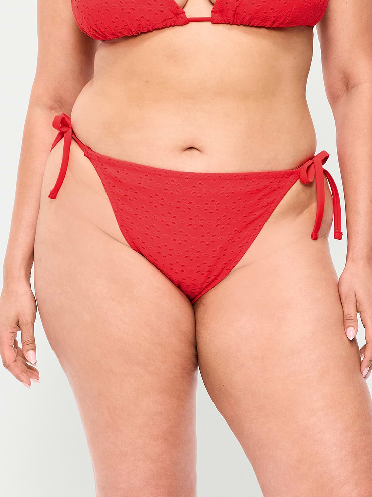 Image number 7 showing, Eyelet String Bikini Swim Bottoms