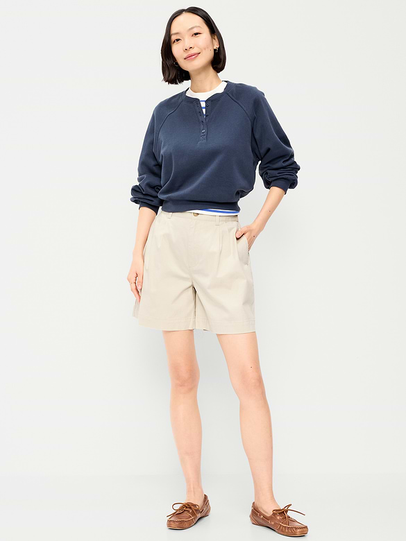 High-Waisted OGC Chino Shorts -- 6-inch inseam