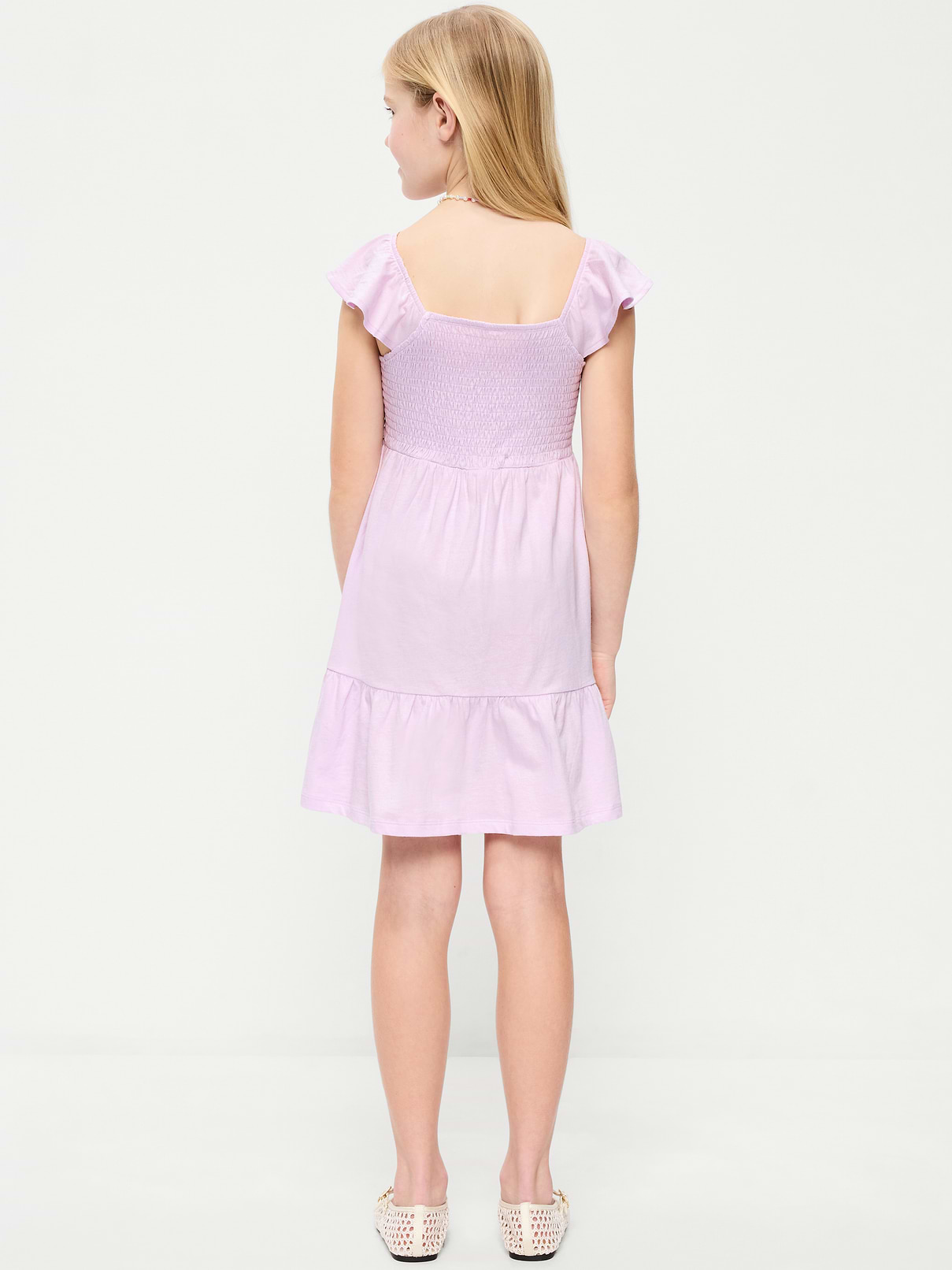 Image number 2 showing, Fit and Flare Smocked Dress for Girls