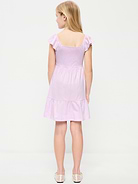 Image number 2 showing, Fit and Flare Smocked Dress for Girls