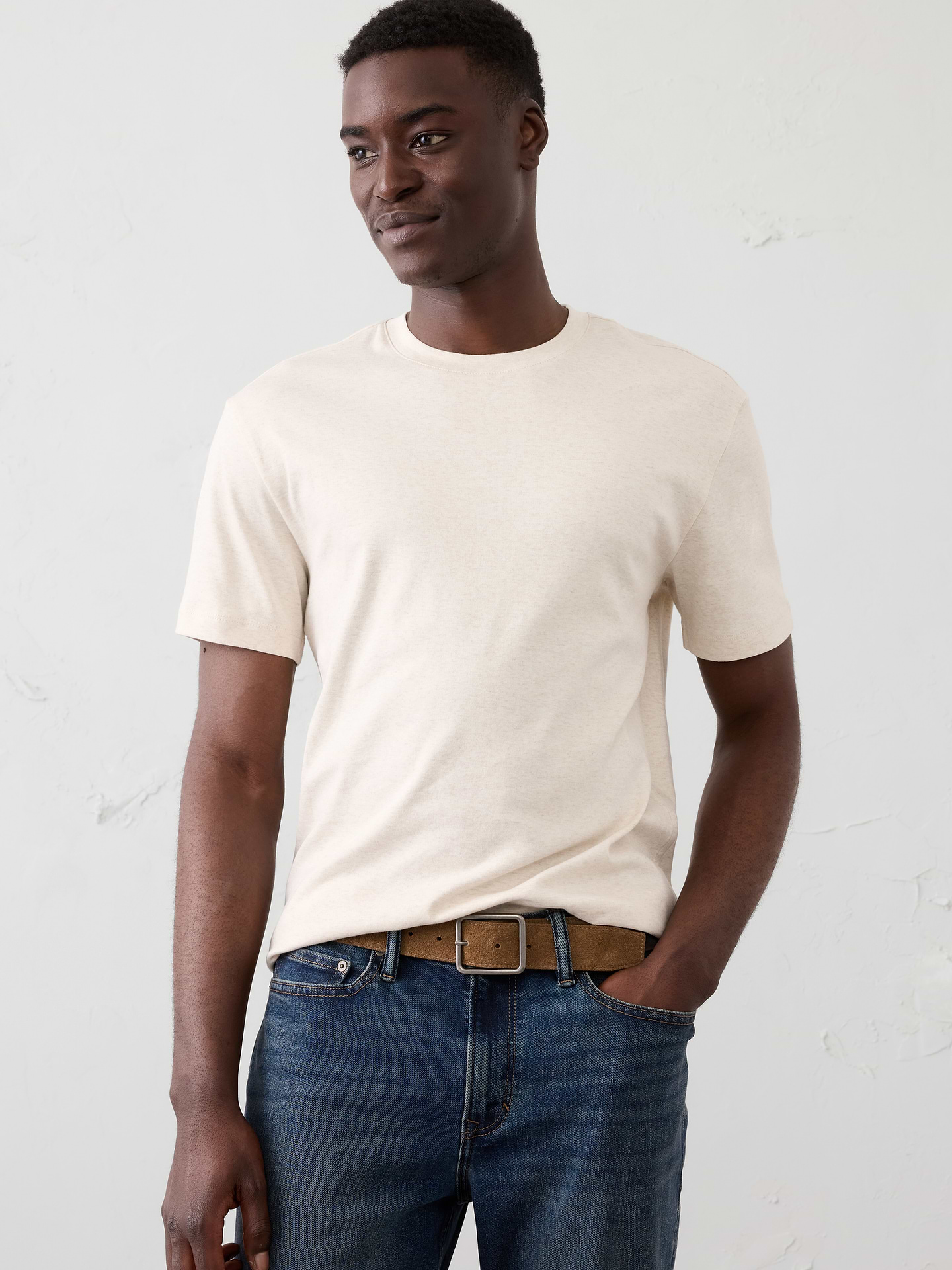 Image number 1 showing, Luxe Touch Crew-Neck T-Shirt