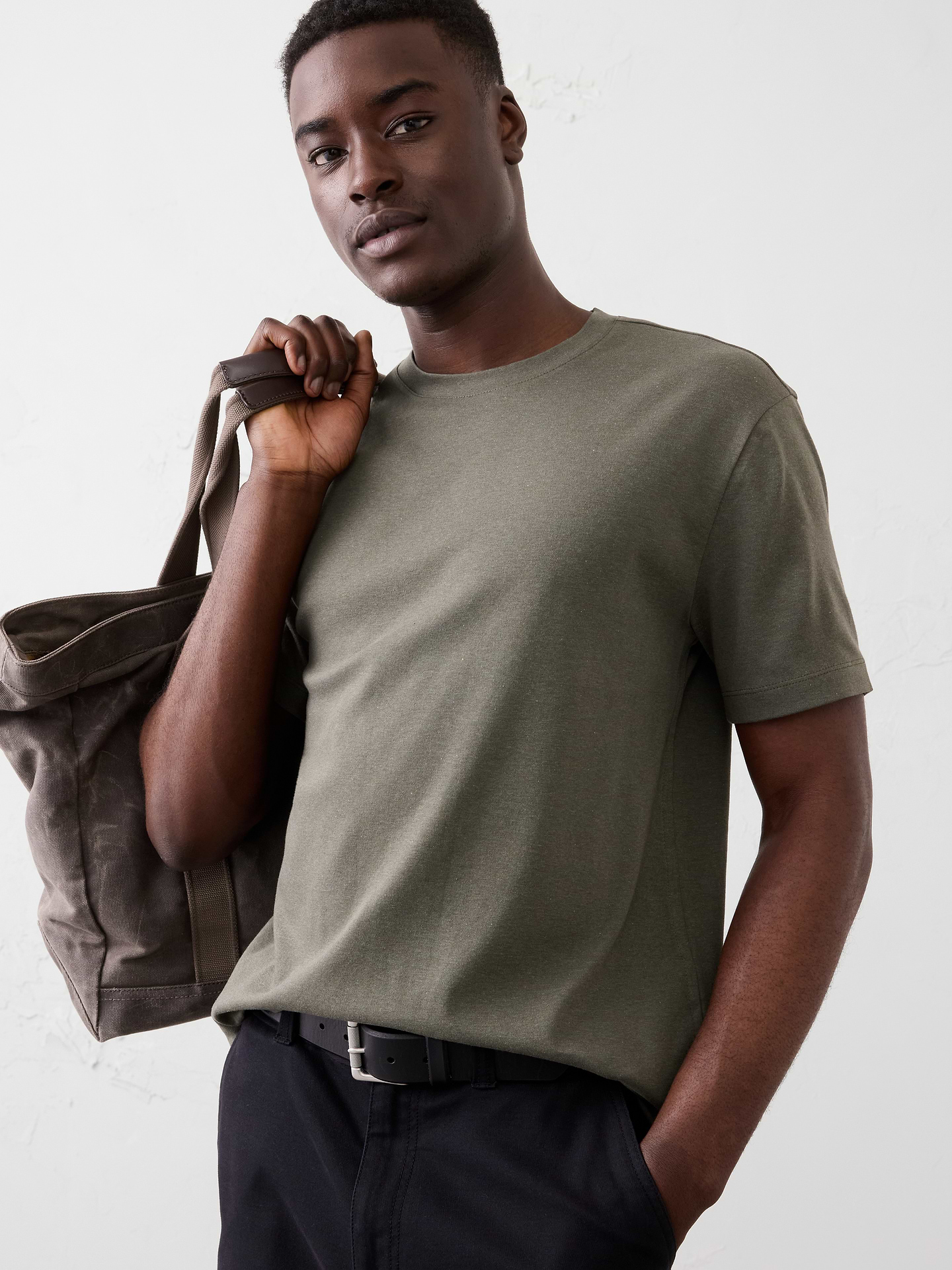 Image number 1 showing, Luxe Touch Crew-Neck T-Shirt