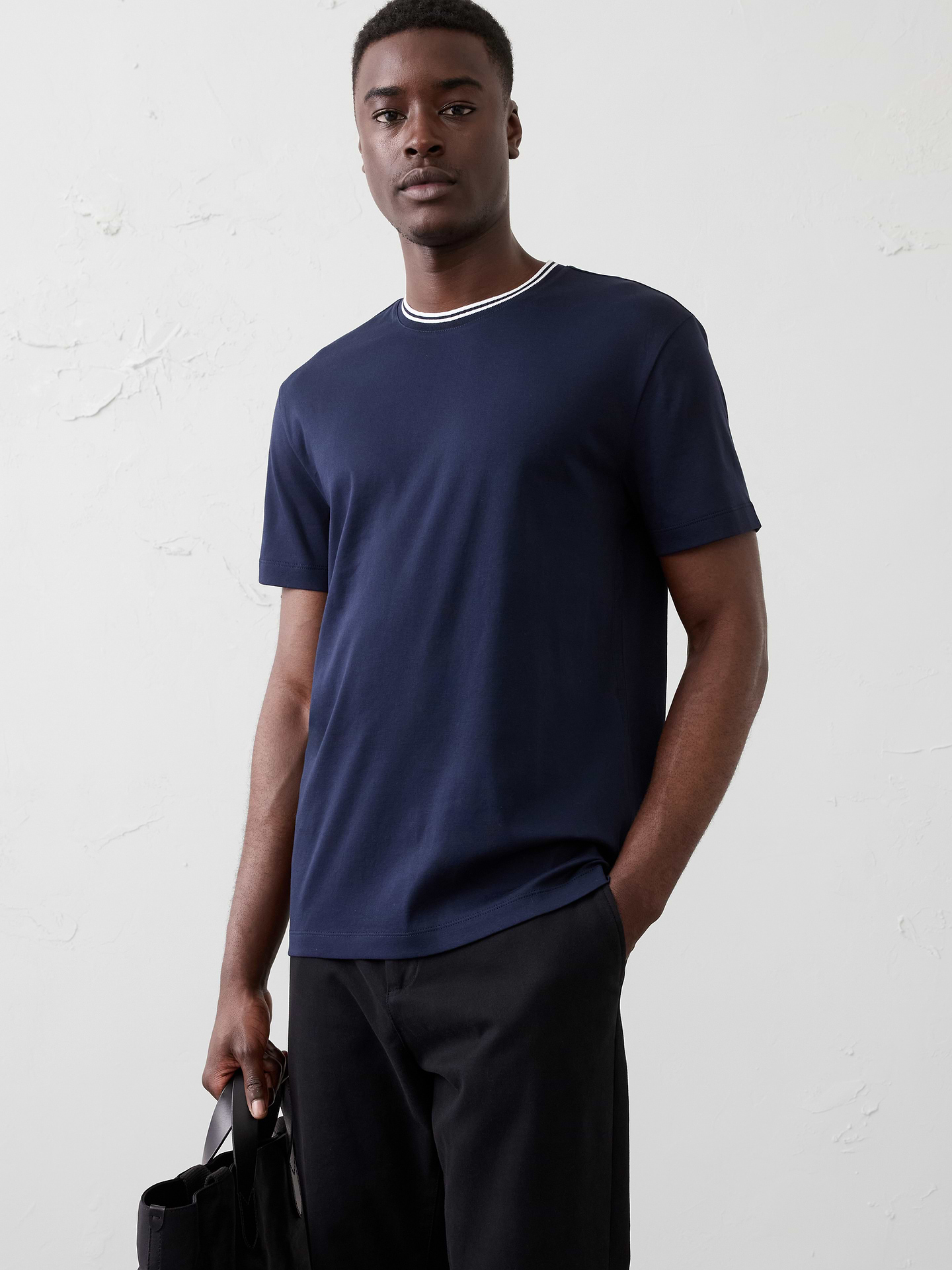 Image number 1 showing, Slim-Fit Luxe Touch Crew-Neck Shirt