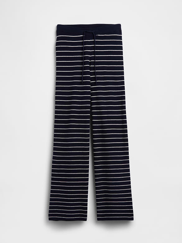 Relaxed Shaker-Stitch Sweater Pants