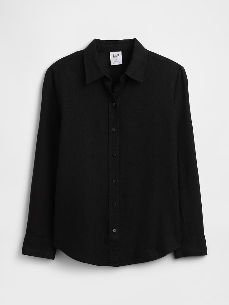 Image number 5 showing, Oversized Linen-Blend Easy Shirt