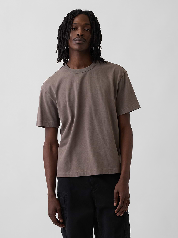Image number 1 showing, Adult Heavyweight Crop T-Shirt