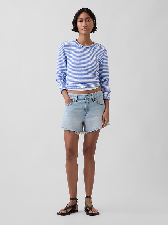 4" Mid Rise UltraSoft Relaxed Cutoff Shorts