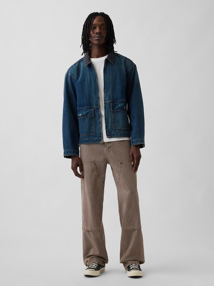 Image number 1 showing, '90s Loose Double-Knee Carpenter Jeans