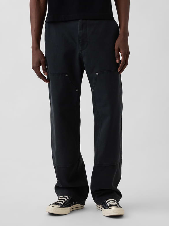 '90s Loose Canvas Double-Knee Carpenter Pants
