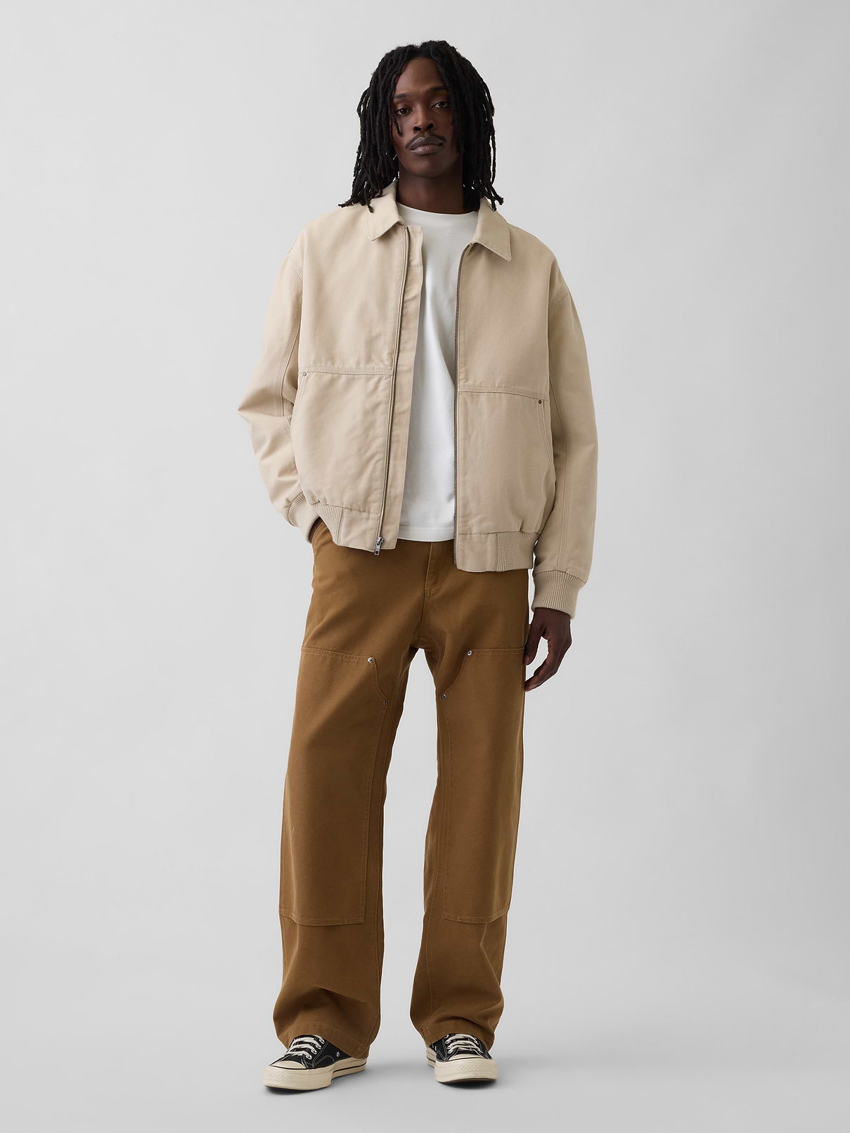 '90s Loose Canvas Double-Knee Carpenter Pants