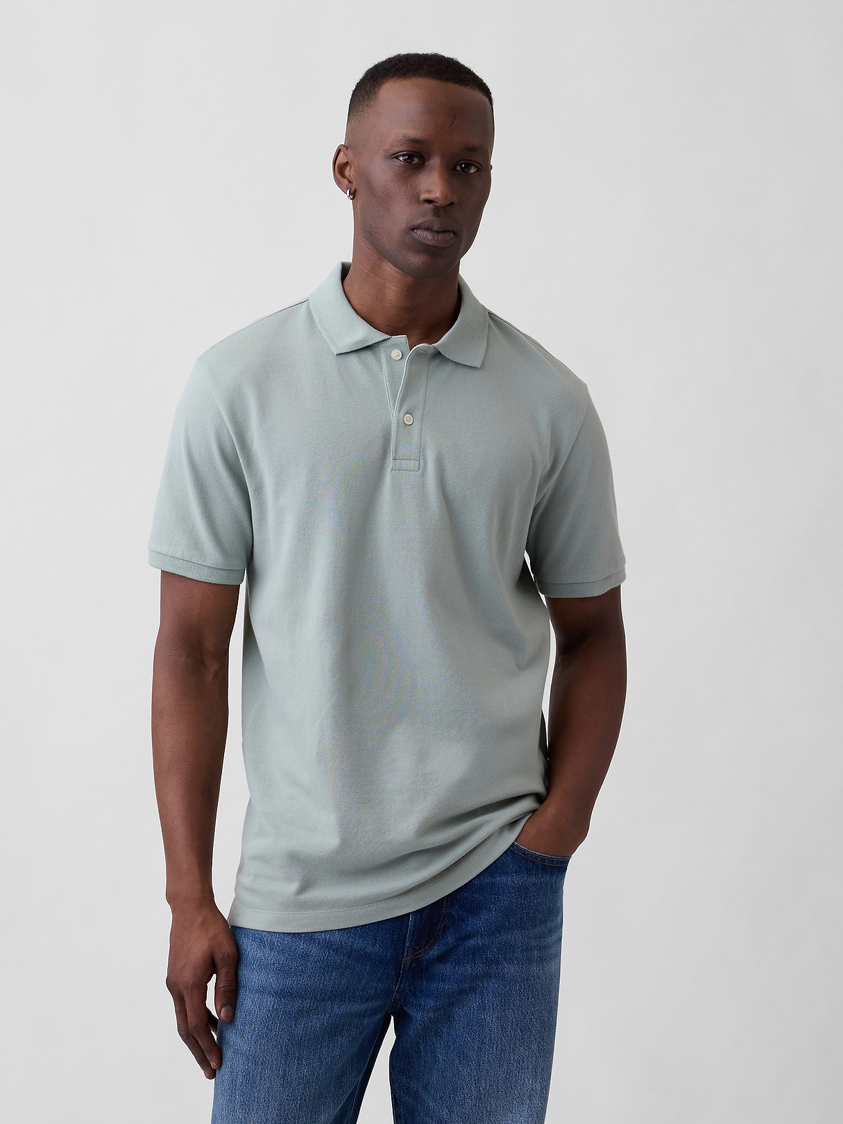 Stretch Pique Polo Shirt | Gap Factory