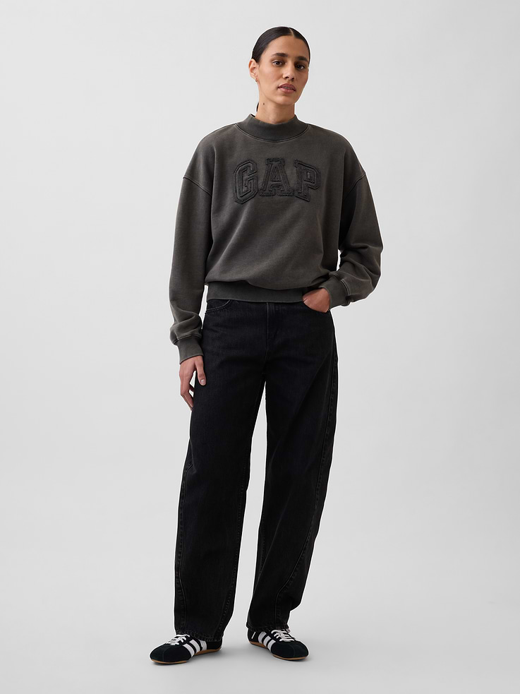 Image number 2 showing, Heavyweight French Terry Oversized Mockneck Sweatshirt