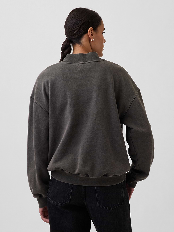 Image number 3 showing, Heavyweight French Terry Oversized Mockneck Sweatshirt