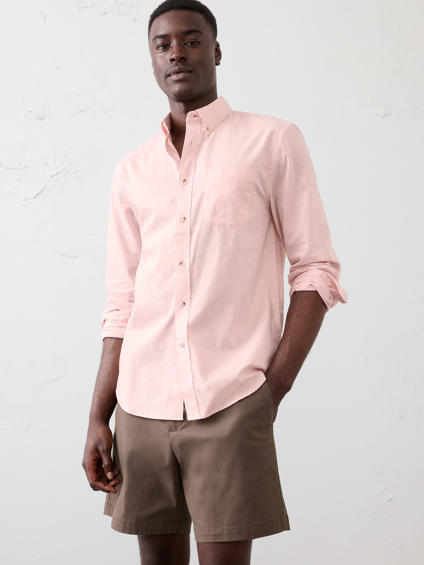 Image number 1 showing, Slim-Fit Softwash Cotton Shirt