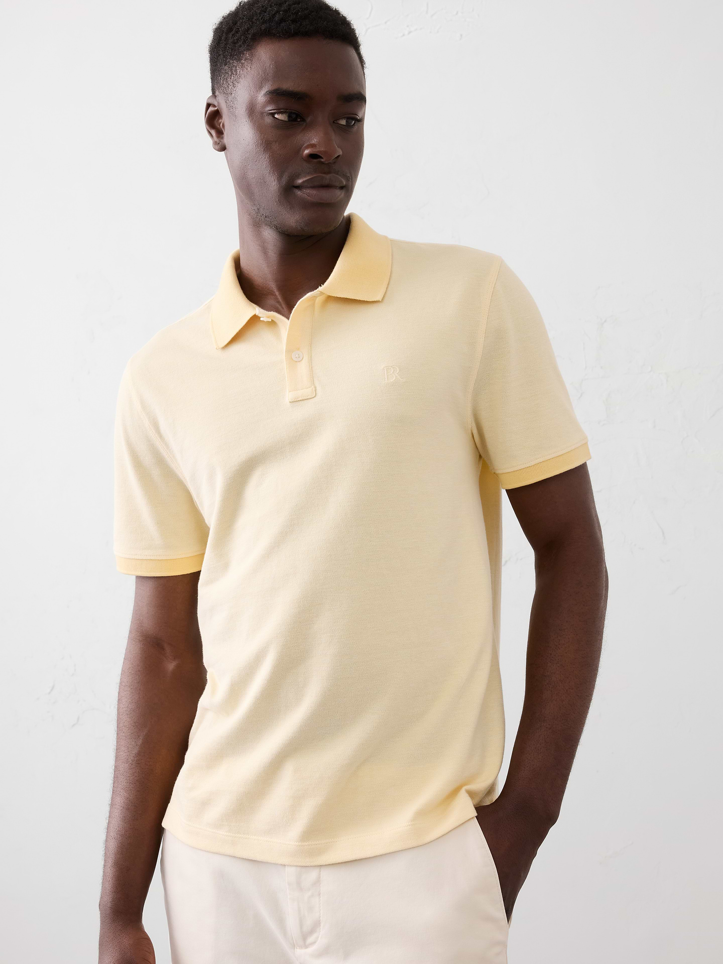 Image number 1 showing, Standard-Fit Pique Polo