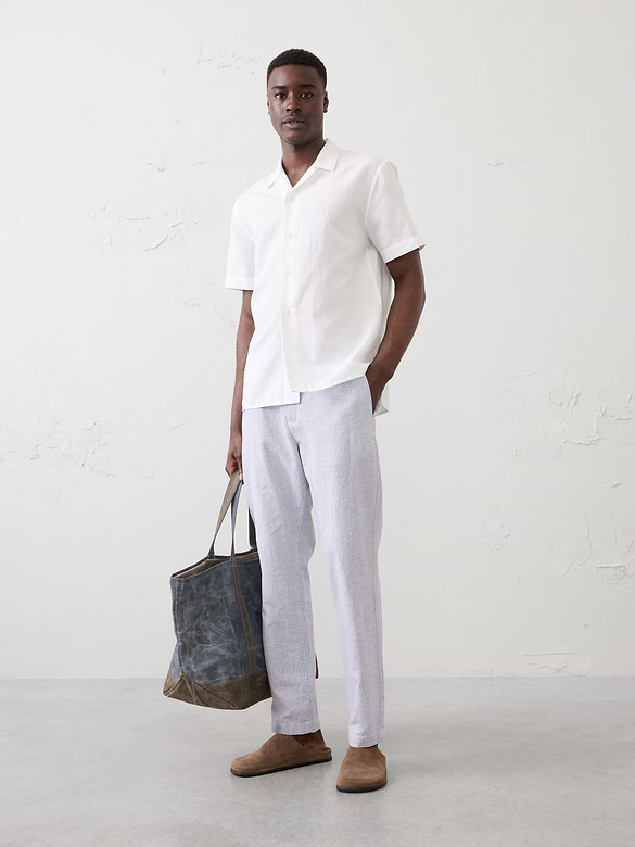 Linen-Blend Pant