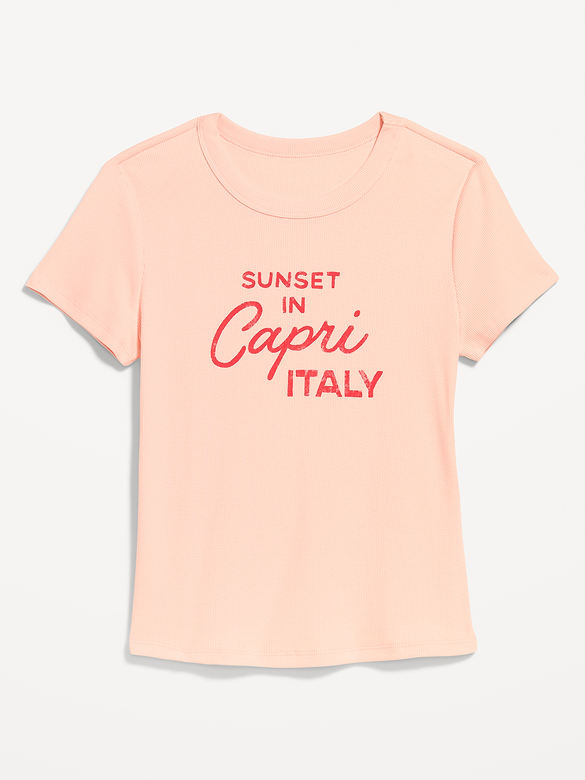 T-shirt moulant à imprimé