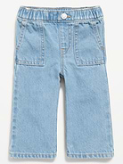 L'image numéro 1 présente Jean utilitaire coupe généreuse à taille extensible pour bébé