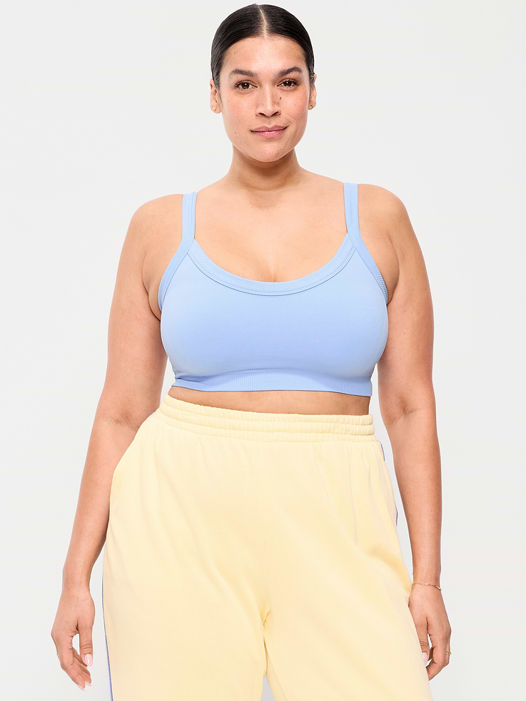 Image number 6 showing, Light Support Fluid Seamless Ribbed Sports Bra