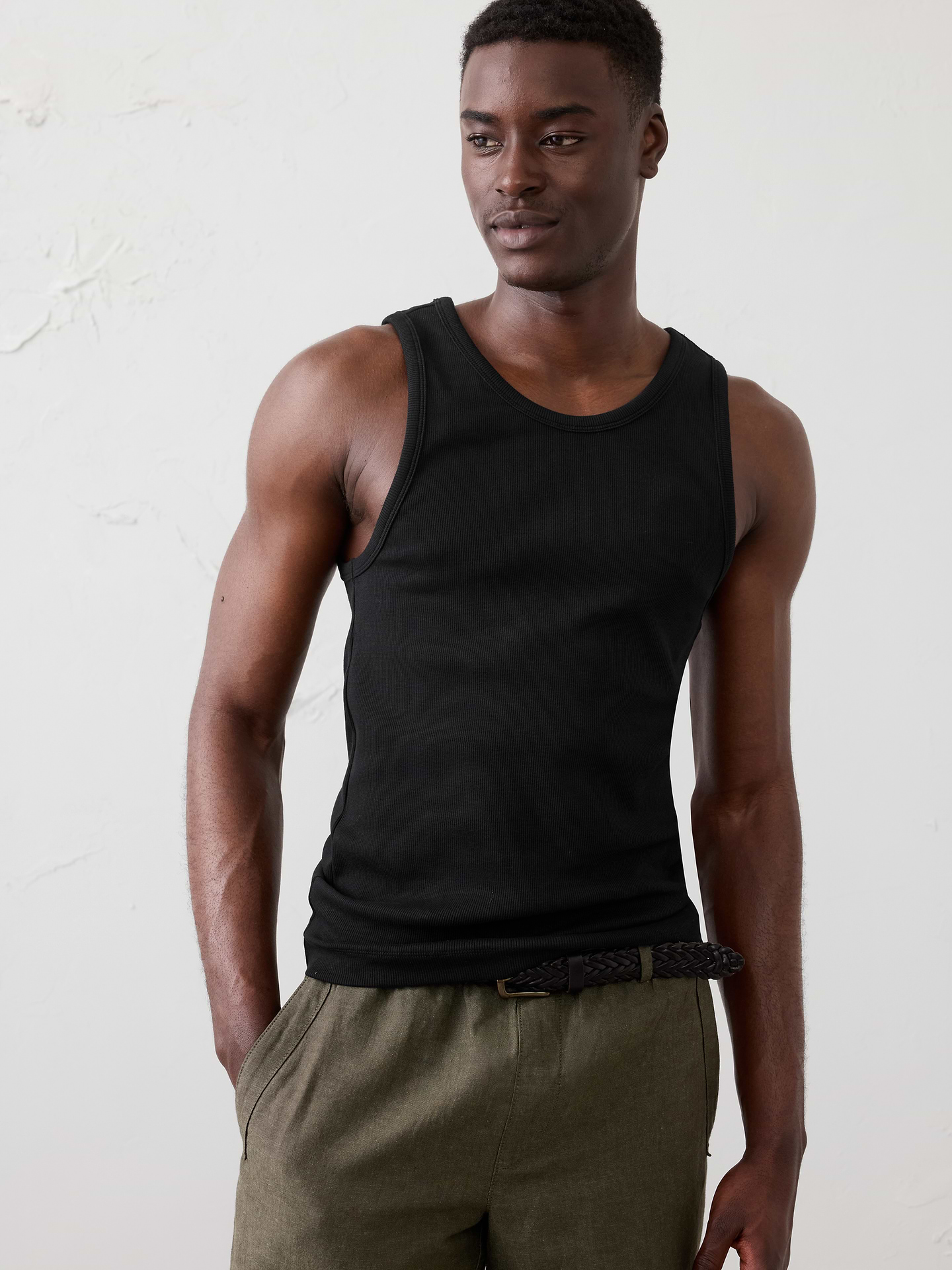 Image number 1 showing, Fitted Mini Ribbed Tank