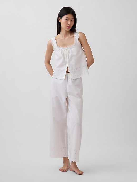 Embroidered PJ Pants - New off white by Gap