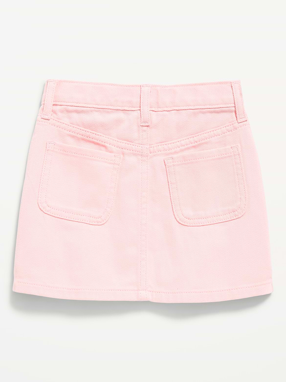 High-Waisted Button-Front Skirt for Toddler Girls